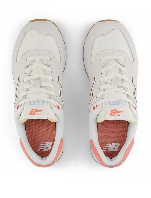 Женские кроссовки New Balance 574 замшевые серые - фото 4 - Miraton