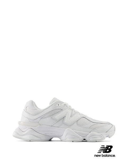 Женские кроссовки New Balance 9060 кожаные белые - фото 1 - Miraton