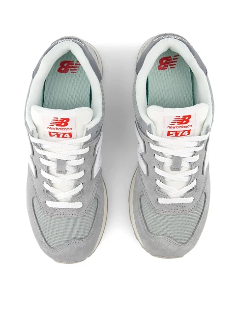 Женские кроссовки New Balance 574 замшевые серые - фото 4 - Miraton