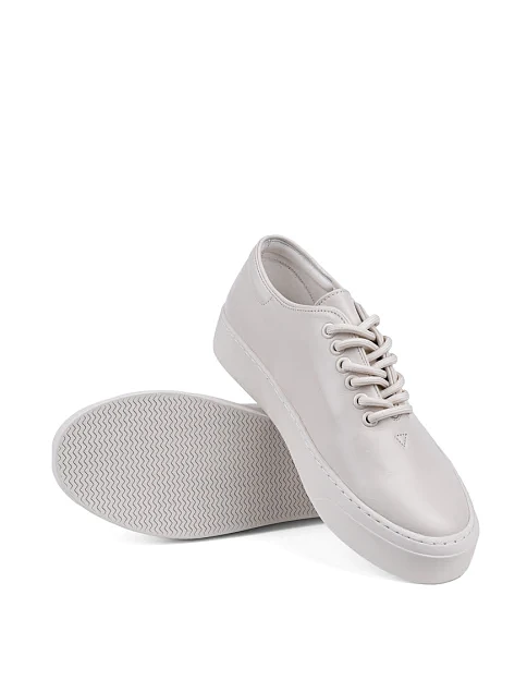 Женские кеды MIRATON кожаные рисовые - фото 2 - Miraton