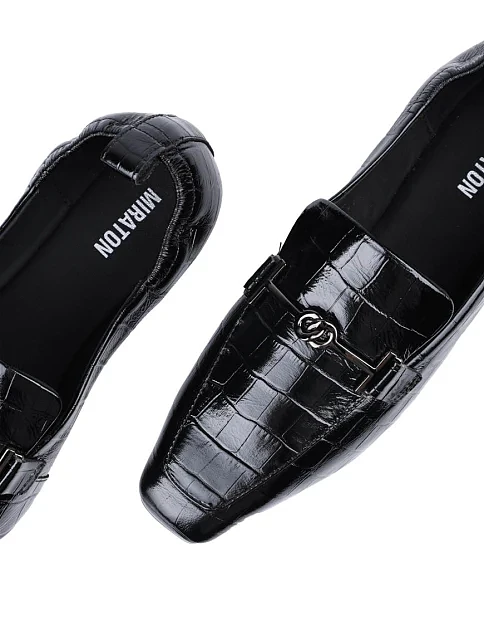 Женские слиперы MIRATON из наплака черные - фото 5 - Miraton