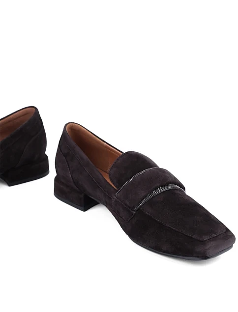 Женские слиперы Attizzare велюровые коричневые - фото 2 - Miraton