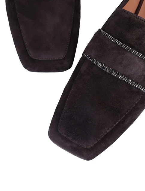 Женские слиперы Attizzare велюровые коричневые - фото 5 - Miraton