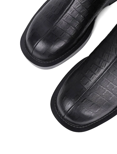 Женские сапоги MIRATON кожаные черные - фото 5 - Miraton