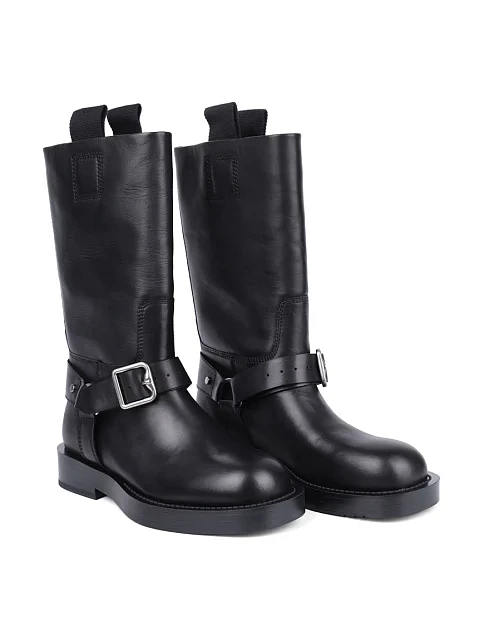 Женские сапоги MIRATON кожаные черные - фото 3 - Miraton