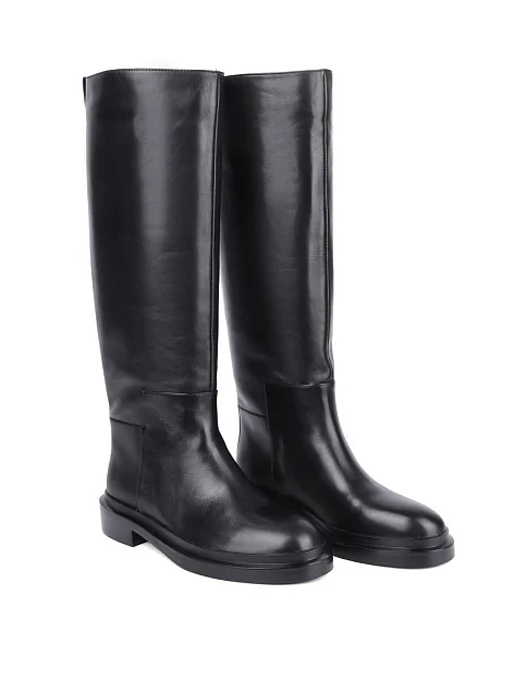 Женские сапоги Attizzare кожаные черные - фото 3 - Miraton