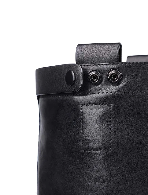 Женские сапоги MIRATON кожаные черные - фото 3 - Miraton