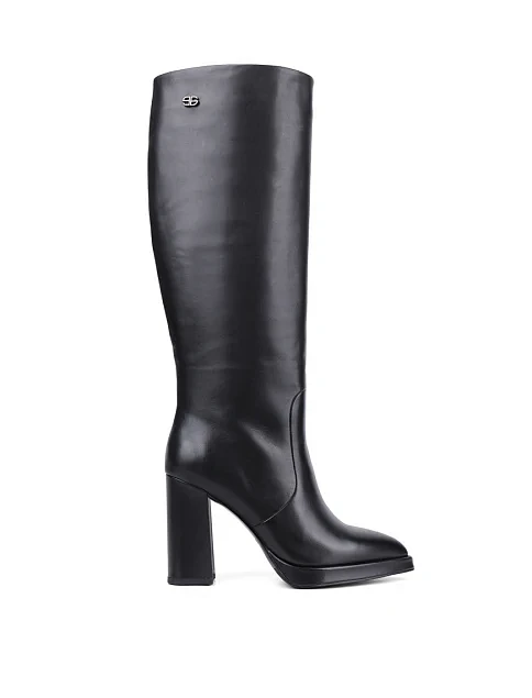 Женские сапоги Attizzare кожаные черные - фото 1 - Miraton