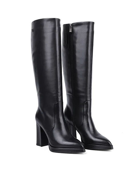 Женские сапоги Attizzare кожаные черные - фото 3 - Miraton