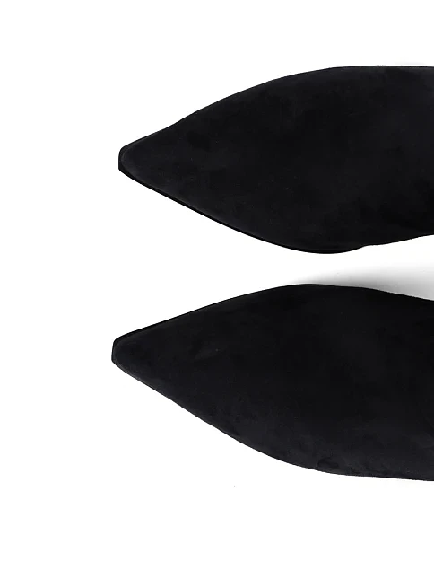 Женские ботфорты Attizzare велюровые черные - фото 5 - Miraton