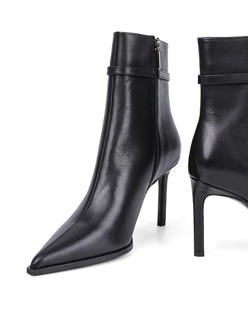 Женские ботинки MIRATON кожаные черные - фото 2 - Miraton