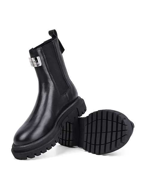 Женские ботинки Attizzare кожаные черные - фото 2 - Miraton