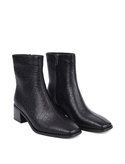 Женские ботинки MIRATON кожаные черные - фото 3 - Miraton