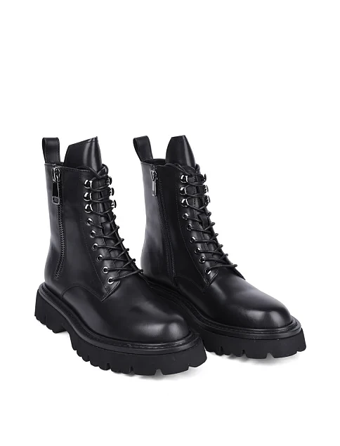 Женские ботинки MIRATON кожаные черные - фото 3 - Miraton