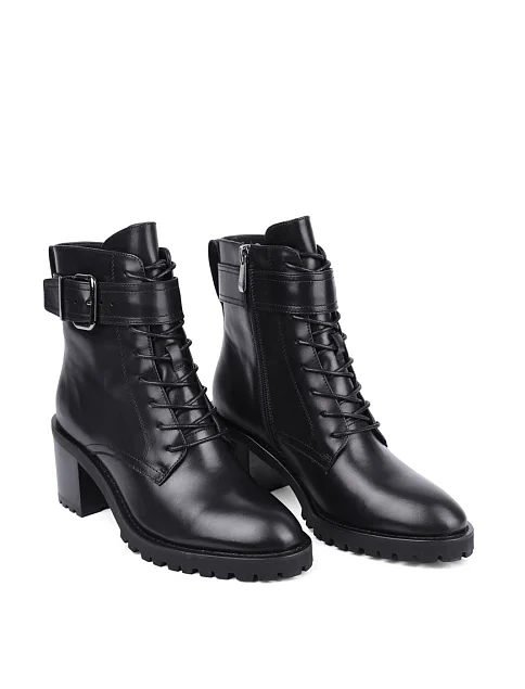 Женские ботинки Attizzare кожаные черные - фото 2 - Miraton