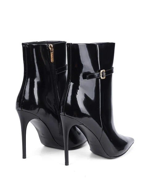 Женские ботинки Mia May из масляной кожи черные - фото 4 - Miraton