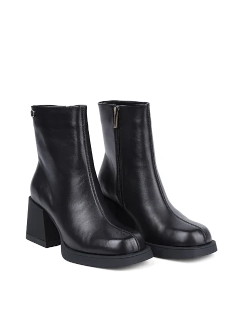 Женские ботинки MIRATON кожаные черные - фото 3 - Miraton