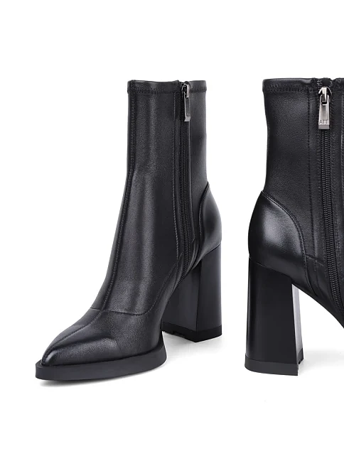 Женские ботинки Attizzare кожаные черные - фото 2 - Miraton