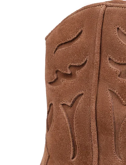 Жіночі черевики MIRATON велюрові коричневі - фото 2 - Miraton