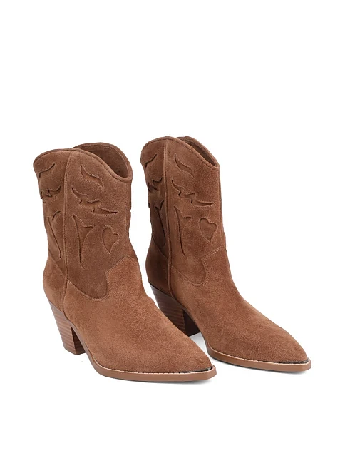 Жіночі черевики MIRATON велюрові коричневі - фото 3 - Miraton