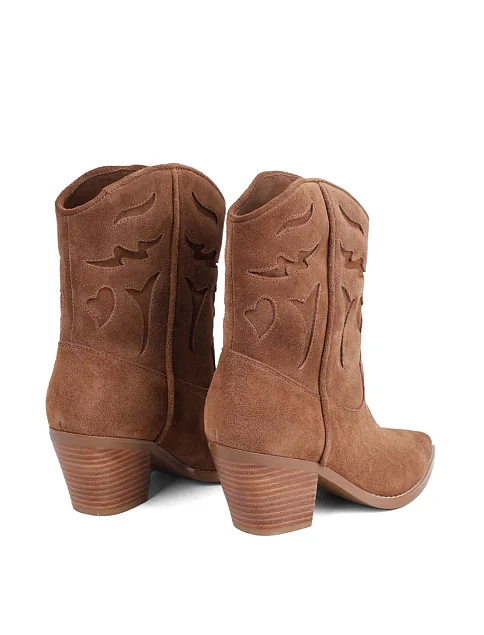 Жіночі черевики MIRATON велюрові коричневі - фото 4 - Miraton