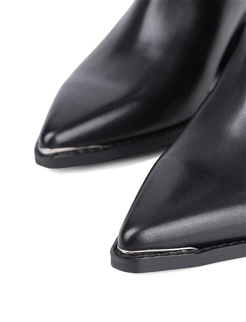 Женские ботинки MIRATON кожаные черные - фото 5 - Miraton