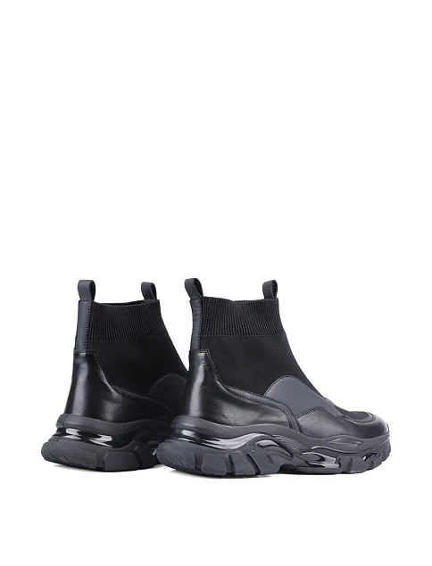 Женские ботинки Attizzare кожаные черные - фото 4 - Miraton