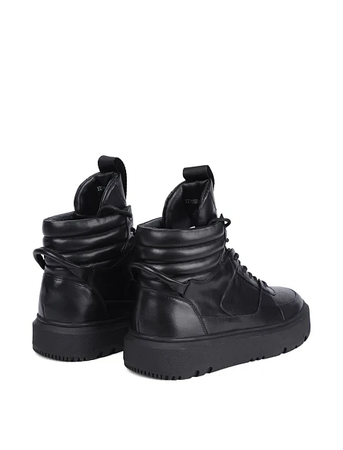 Женские ботинки MIRATON кожаные черные - фото 3 - Miraton