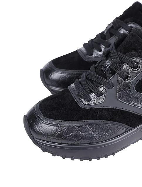 Женские кроссовки Attizzare кожаные черные - фото 5 - Miraton