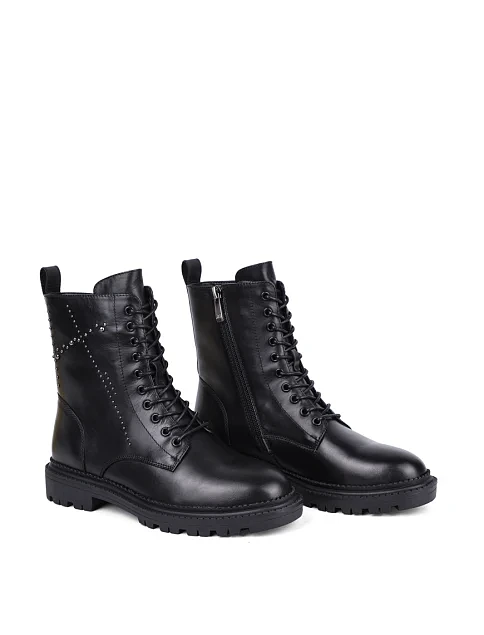 Женские ботинки Attizzare кожаные черные - фото 3 - Miraton