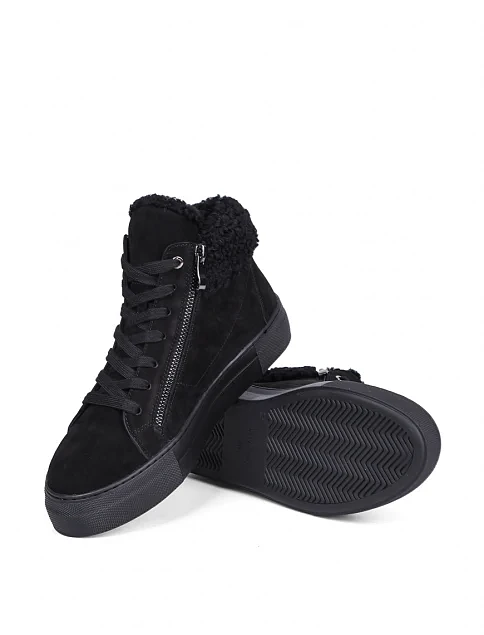 Женские ботинки Attizzare велюровые черные - фото 2 - Miraton