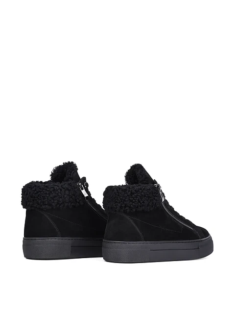 Женские ботинки Attizzare велюровые черные - фото 4 - Miraton