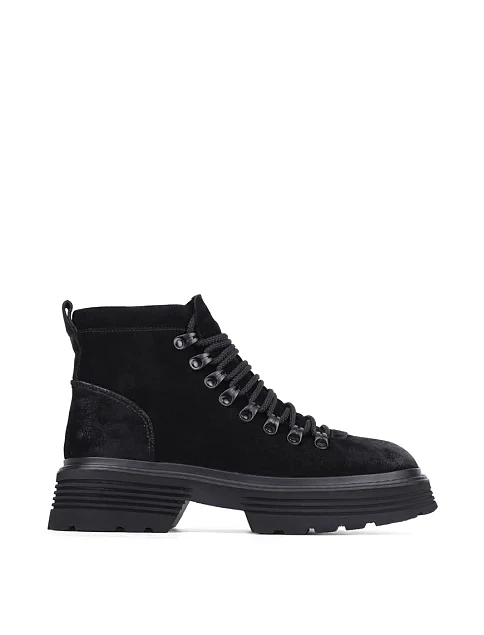 Женские ботинки MIRATON велюровые черные - фото 1 - Miraton