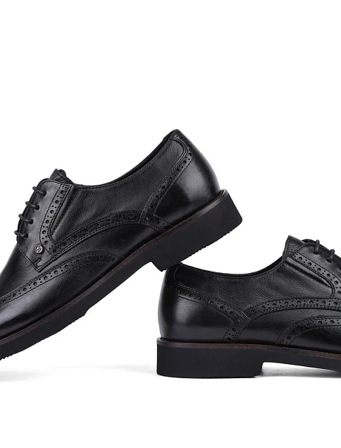 Чоловічі туфлі Miguel Miratez шкіряні чорні - фото 2 - Miraton