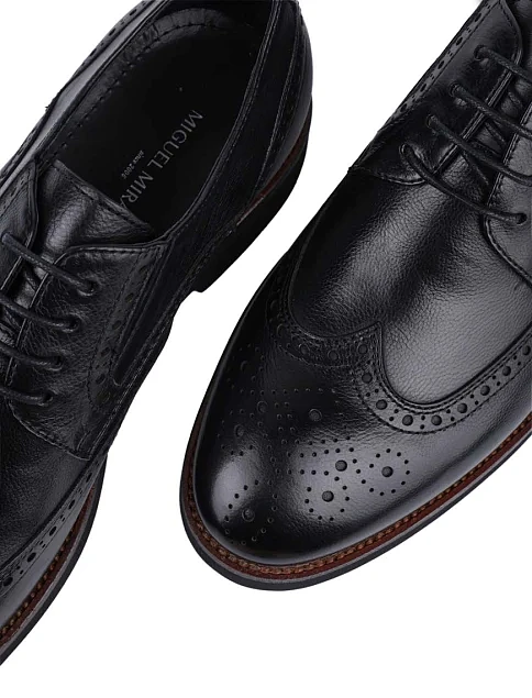 Чоловічі туфлі Miguel Miratez шкіряні чорні - фото 5 - Miraton
