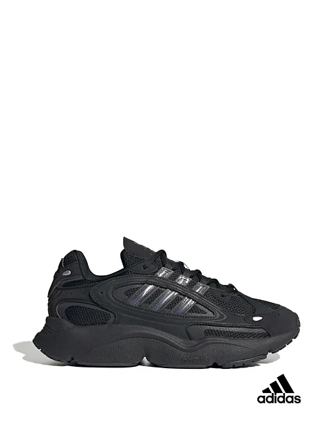Жіночі кросівки Adidas OZMILLEN з екошкіри чорні - фото 1 - Miraton