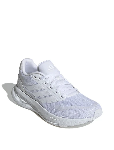 Женские кроссовки Adidas Runfalcon 5 тканевые белые - фото 3 - Miraton