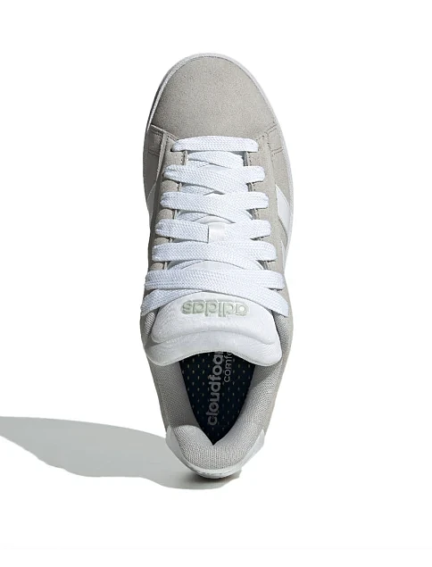 Мужские кеды Adidas Grand Court Alpha замшевые серые - фото 4 - Miraton