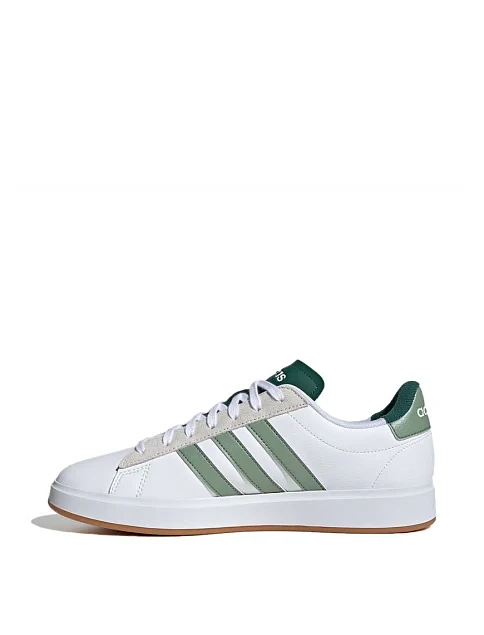 Мужские кеды Adidas Grand Court 2.0 из искусственной кожи белые - фото 2 - Miraton