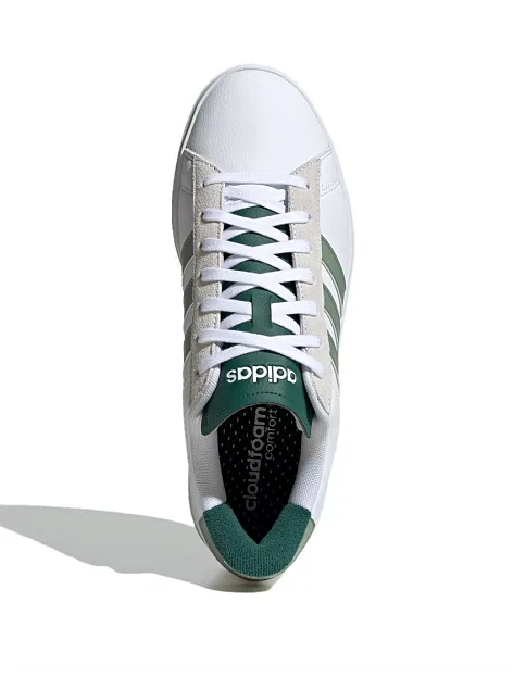 Мужские кеды Adidas Grand Court 2.0 из искусственной кожи белые - фото 5 - Miraton