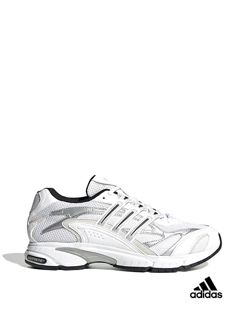 Мужские кроссовки Adidas Temper Run 2.0 из экокожи серебряного цвета - фото 1 - Miraton