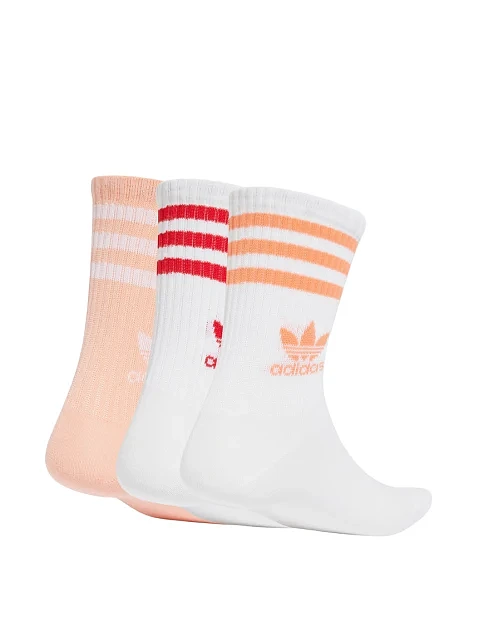 Высокие носки Adidas тканевые белые - фото 2 - Miraton