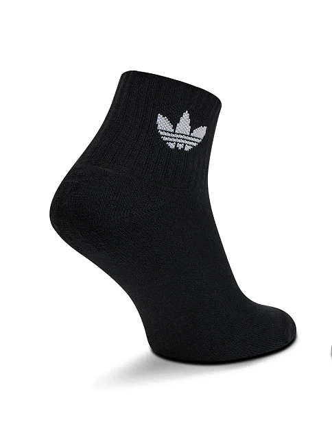 Короткие носки Adidas тканевые черные - фото 3 - Miraton