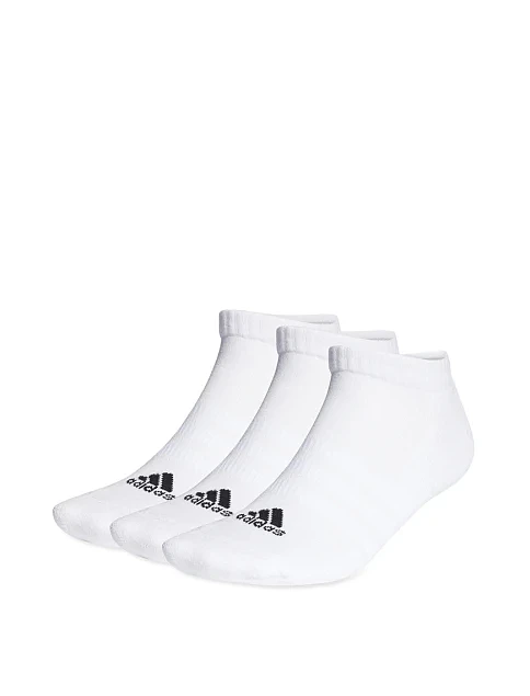 Короткие носки Adidas тканевые белые - фото 1 - Miraton