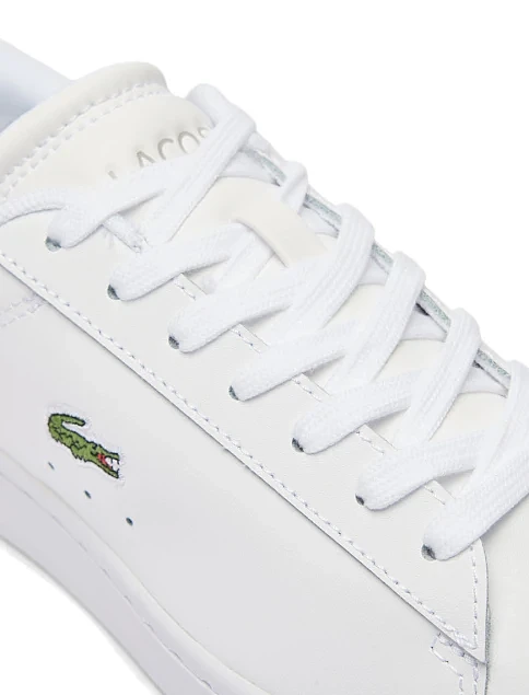 Жіночі кеди Lacoste шкіряні білі - фото 6 - Miraton