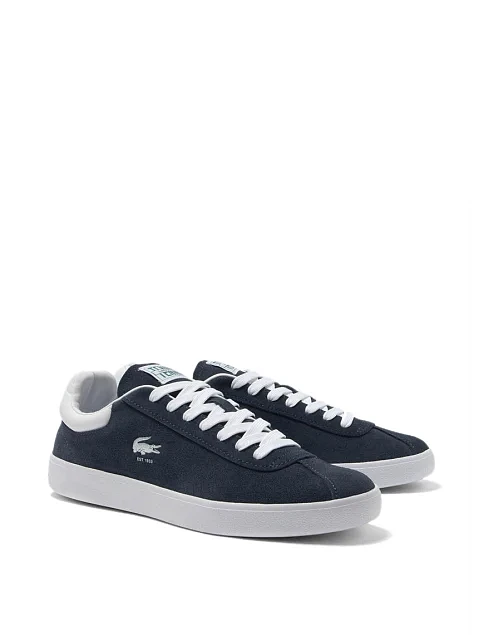 Мужские кеды Lacoste велюровые синие - фото 2 - Miraton