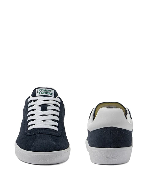 Мужские кеды Lacoste велюровые синие - фото 3 - Miraton