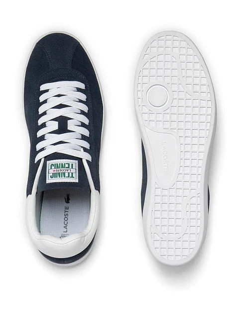 Мужские кеды Lacoste велюровые синие - фото 4 - Miraton