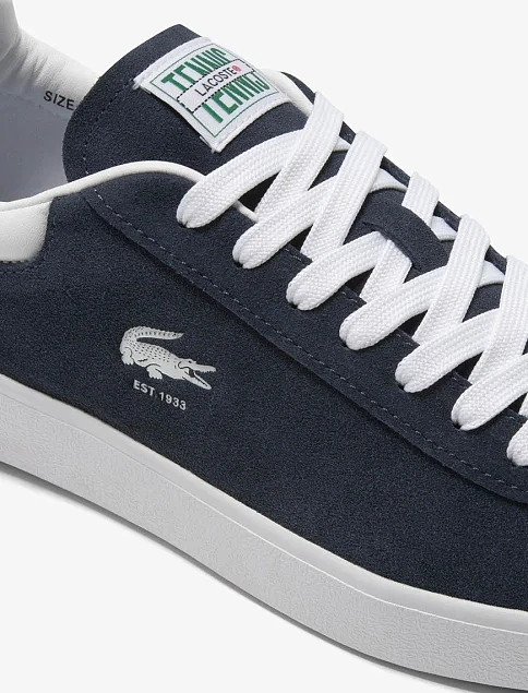 Мужские кеды Lacoste велюровые синие - фото 5 - Miraton