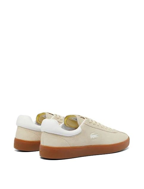 Чоловічі кеди Lacoste велюрові бежеві - фото 3 - Miraton